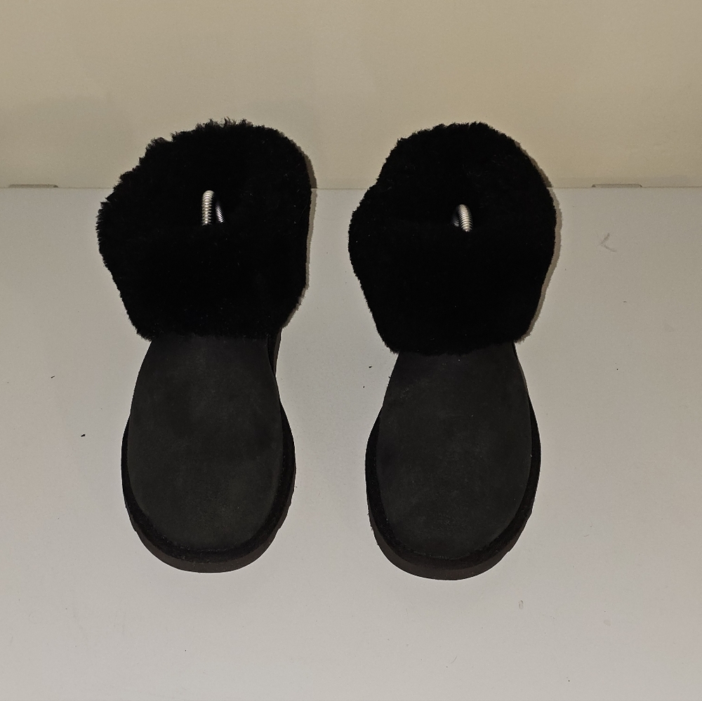 UGG Black Fur-Lined short Boots